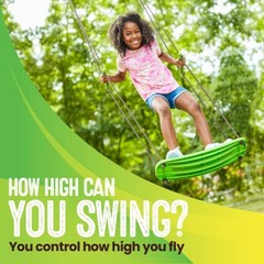 Kick Stand Up Surfing Tree Swing Outdoor Swings for Kids Up to 200 Lbs – Green