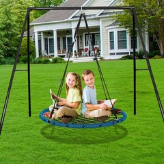 Uimoso Spider Web Saucer Swing 40 Inch Round Swings for Kids Outdoor 750 lbs