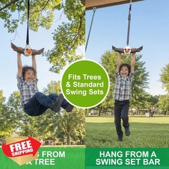 Swurfer Ninja Twister Swing Toy, 360 Spin, Backyard Outdoor Play