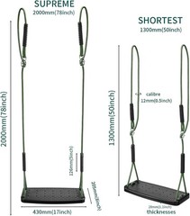 Deluxe Children’s Swing Seat with Non-Slip Cushion & Easy Installation – Black