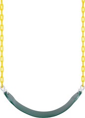 New Bounce Swing Seat – Heavy Duty Rust-Proof Chain – Set of 2 – Green
