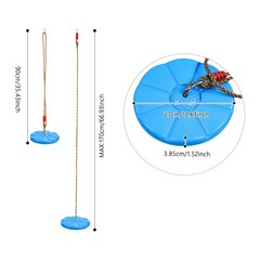 Outdoor Classic Hanging Disc Swing Plastic Tree Swing For Kids 132 Lbs Capacity