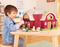 Portable Big Red Barn Playset with Animals – Perfect Learning Toy for Toddlers