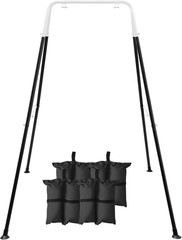 Heavy Duty Foldable Swing Stand for Kids with Sandbags – Indoor/Outdoor Black