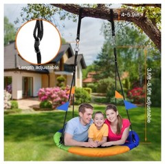 PACEARTH 40 Inch Saucer Tree Swing Flying 660lb Weight Capacity Multicolored