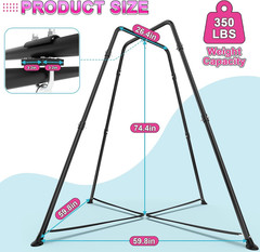 Swing Stand with Sensory Swing, Swing Frame with Pod Swing, X-Shaped Swing Set,