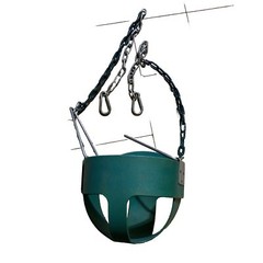 High Back Full Bucket Swing with Coated Chain – Heavy Duty Professional Swing