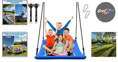 700lb Capacity Skycurve Tree Swing for Kids Adults with Straps Blue