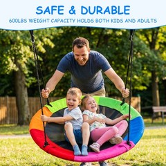 YC saucer swing 40″ -Rainbow