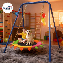 Saucer Swing Set for Kids Outdoor, Heavy Duty A-Frame Metal Swings Stand with 40