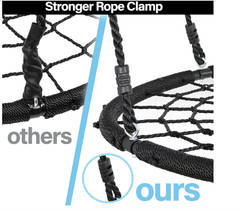 SUPER DEAL 40″ Spider Web Tree Swing with 71″ Rope, 660 lb Capacity