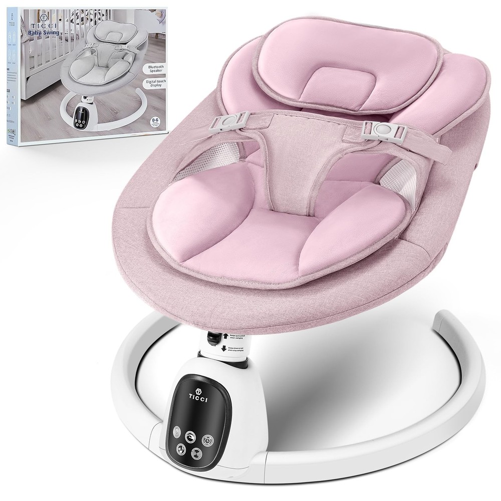 Baby Swings for Infants, Bluetooth Infant Swing with Music Speaker, Remote Co…