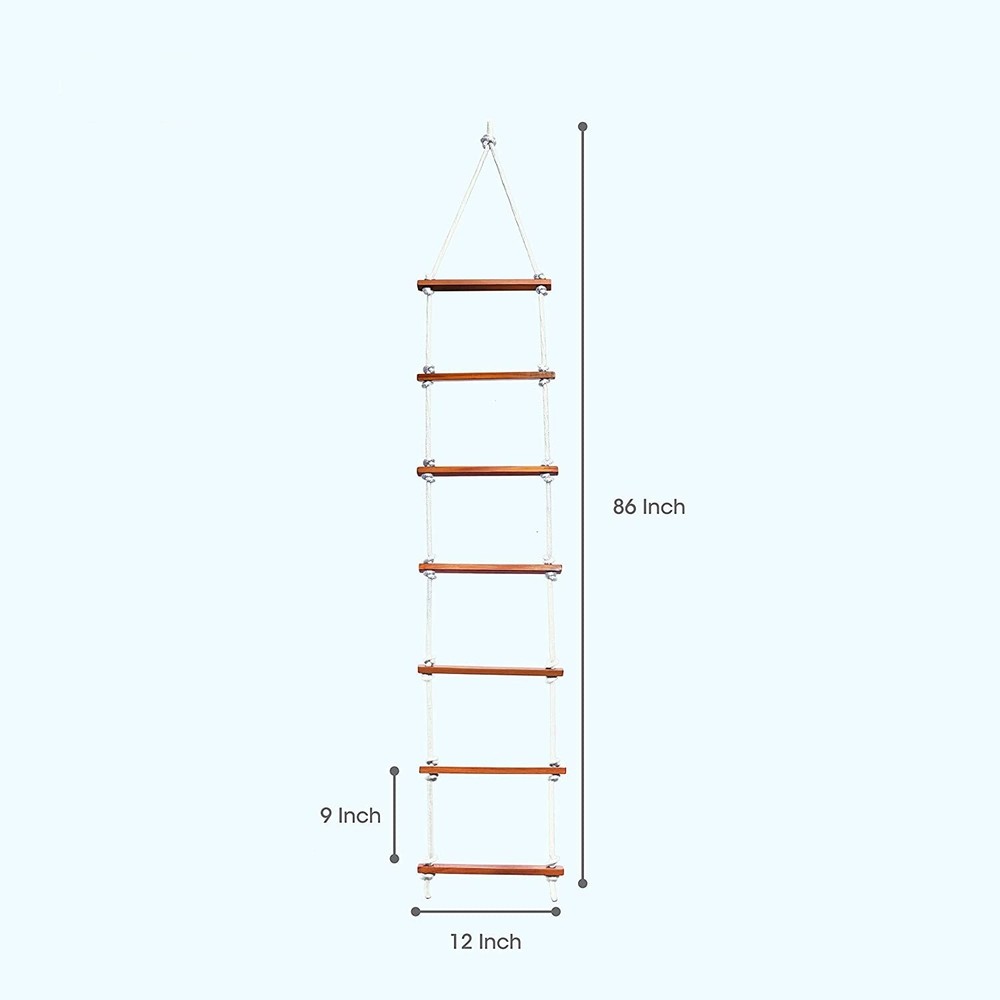 Rope Climbing Ladder Indoor/Outdoor for Kids – Ninja Ladder, Kid 4 to10 years.