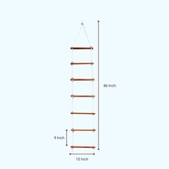 Rope Climbing Ladder Indoor/Outdoor for Kids – Ninja Ladder, Kid 4 to10 years.