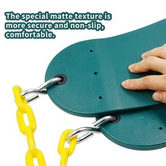 Heavy Duty 66 Inches Chain Plastic Coated Swing Seat Replacement Green