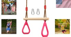 Trapeze Bar Gym Rings – Swing Set Accessories for Kids
