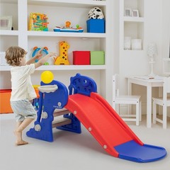 Nyeekoy 3 in 1 Toddler Slide, Kids Slide Climber 48”L*21.75”W*20.5”H, Blue