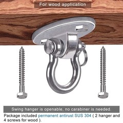 Stainless Steel Swing Hanger – 2000 LB Capacity with Easy Install Screws
