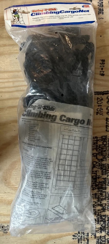 SWING N SLIDE CLIMBING CARGO NET NE 4481-1 NEW IN ORIGINAL BAG 30″ X 96″