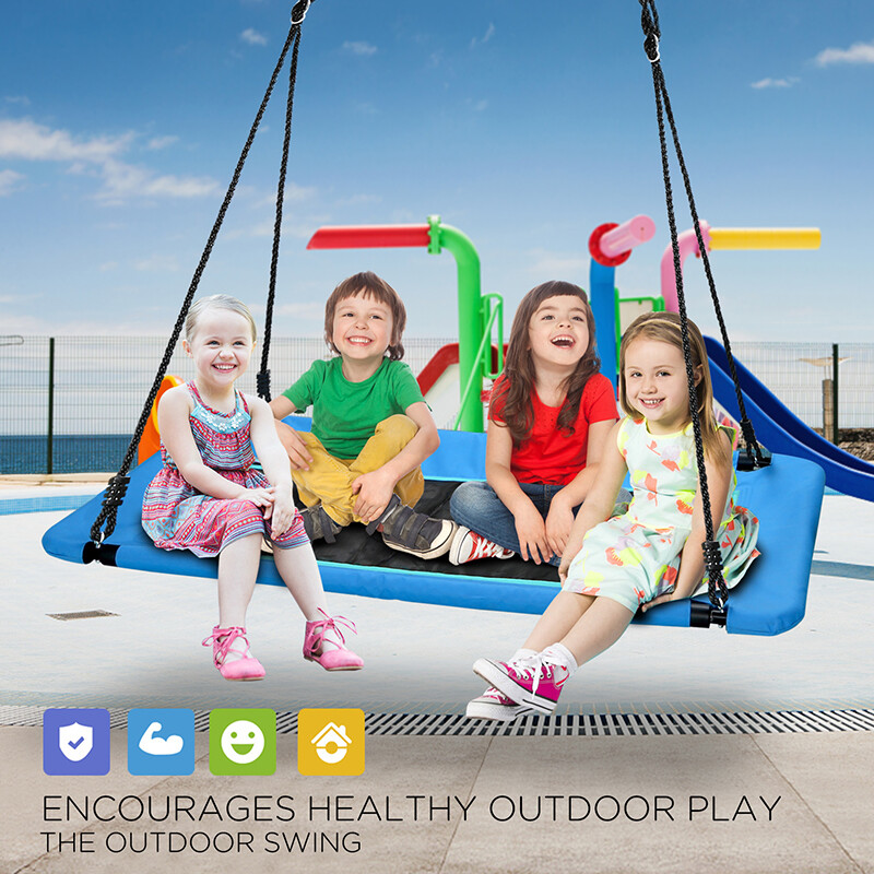 720lb Giant 60″ Skycurve Platform Tree Swing for Kids and Adults Play Backyard