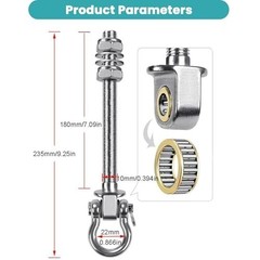 Heavy Duty Swing Hangers with Quiet Bearings, 3000 LB Capacity, Stainless Steel