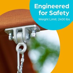 2 Heavy Duty Swing Brackets with Locking Snap Hooks – Easy Assembly & Durable