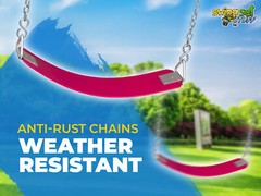 SWING SET STUFF POLYMER BELT SEAT PINK WITH CHAINS AND HOOKS COMMERCIAL kid 0129