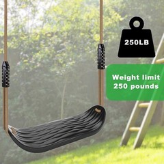 SELEWARE Plastic Swing Seat, Non Slip Tree Swing Set with Adjustable Rope and…