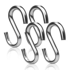 3.2 Inch Heavy Duty S Hooks 4 Pack, 550 LB Capacity 304 Stainless Steel S Hoo…
