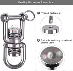 Swing Swivel with 2 Bearing, 360° Rotation, 770LB Capacity, Safest Rotational De