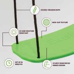 Kick Stand Up Surfing Tree Swing Outdoor Swings for Kids Up to 200 Lbs – Green