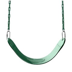 NEW Green Swing Seat Slide Kids Child Fun Yard Garden Gift Playset Belt Plastic