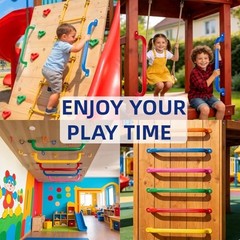 17 Inch Set of 6 with 6 Colors Steel Safety Playground Handles – Indoor