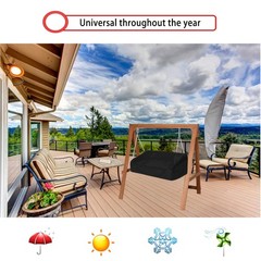 Hanging Porch Swing Cover Waterproof, Outdoor Hanging Swing Cover with Seam T…