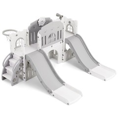 9IN1 Kids Double Slide Toddler Toys Backyard Playground Playset Indoor/Outdoor