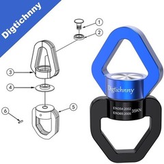 35KN Swing Swivel, Spinner for Indoor Outdoor Swings, Black Blue | For hangin…