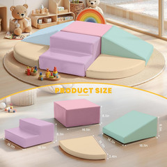 Foam Climbing Blocks for Toddlers: 6-Piece Soft PU Leather Set – Indoor Climbing