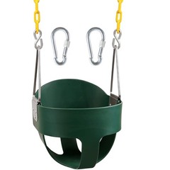 Small High Back Toddler Bucket Swing Seat with Coated Chains, Heavy Duty Kids Sw
