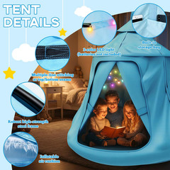 Swing Set with Tent Swing, Hanging Tree Tent W/Swing Frame, X-Shaped Swing Stand