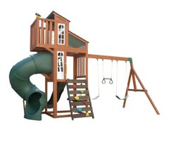 outdoor swing and slide