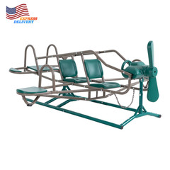Kids’S Ace Flyer Metal Teeter Totter Green and Brown FREE SHIPPING USA