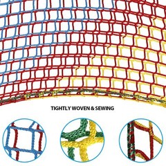 Playground Safety Net 6.5′ x 9.8′, Double Layers Climbing Cargo Net for Kids,…