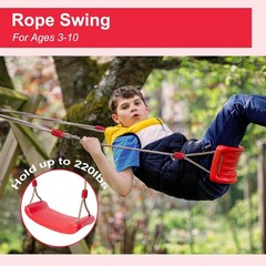 IFOYOKidsTreeSwingSeatIndoorOutdoorPlaygroundAccessoriesRed