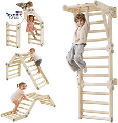 Kids Climbing Toys,Pikler Triangle Set,Plastic Montessori Indoor Play Gym,Multif
