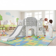 8-In-1 Toddler Slide Indoor Playground, Indoor Slide Toddler Playset for Toddler
