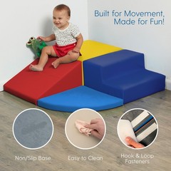 FDP SoftScape Toddler Playtime Corner Climber, Indoor Active Play Structure for