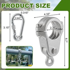 2 Pcs 2-3/8″ Heavy Duty Swing Hangers Set Steel Pipe Hanger Cast Aluminum a F…