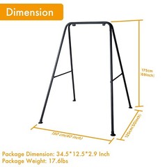 Metal Frame Full Steel Swing Stand, Hold up to 440 lbs, Outdoor or Indoor Han…