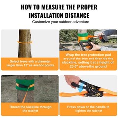 60ft Slackline Kit with Training Line – Easy Setup Tight Rope for Kids & Adults,