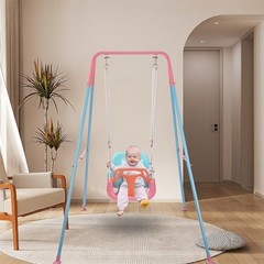 3-in-1 Toddler Swing Set for Indoor/Outdoor Use – Baby Swing for Ages 6 Months+